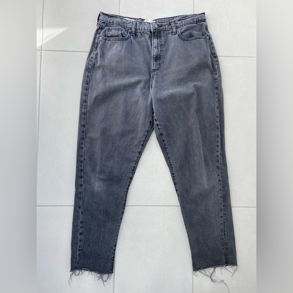 Universal Thread High‑Rise Gray Boyfriend Jeans – Relaxed Fit | Size 10